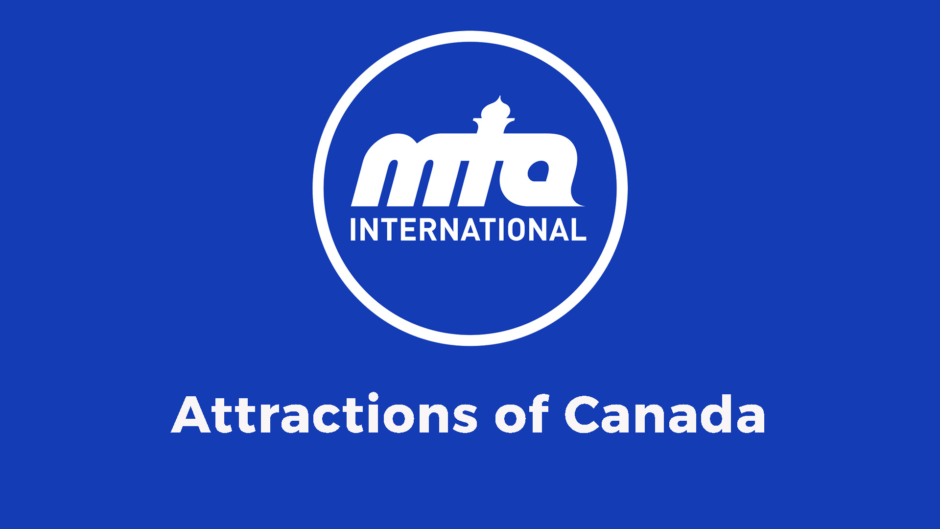 Attractions of Canada programme banner